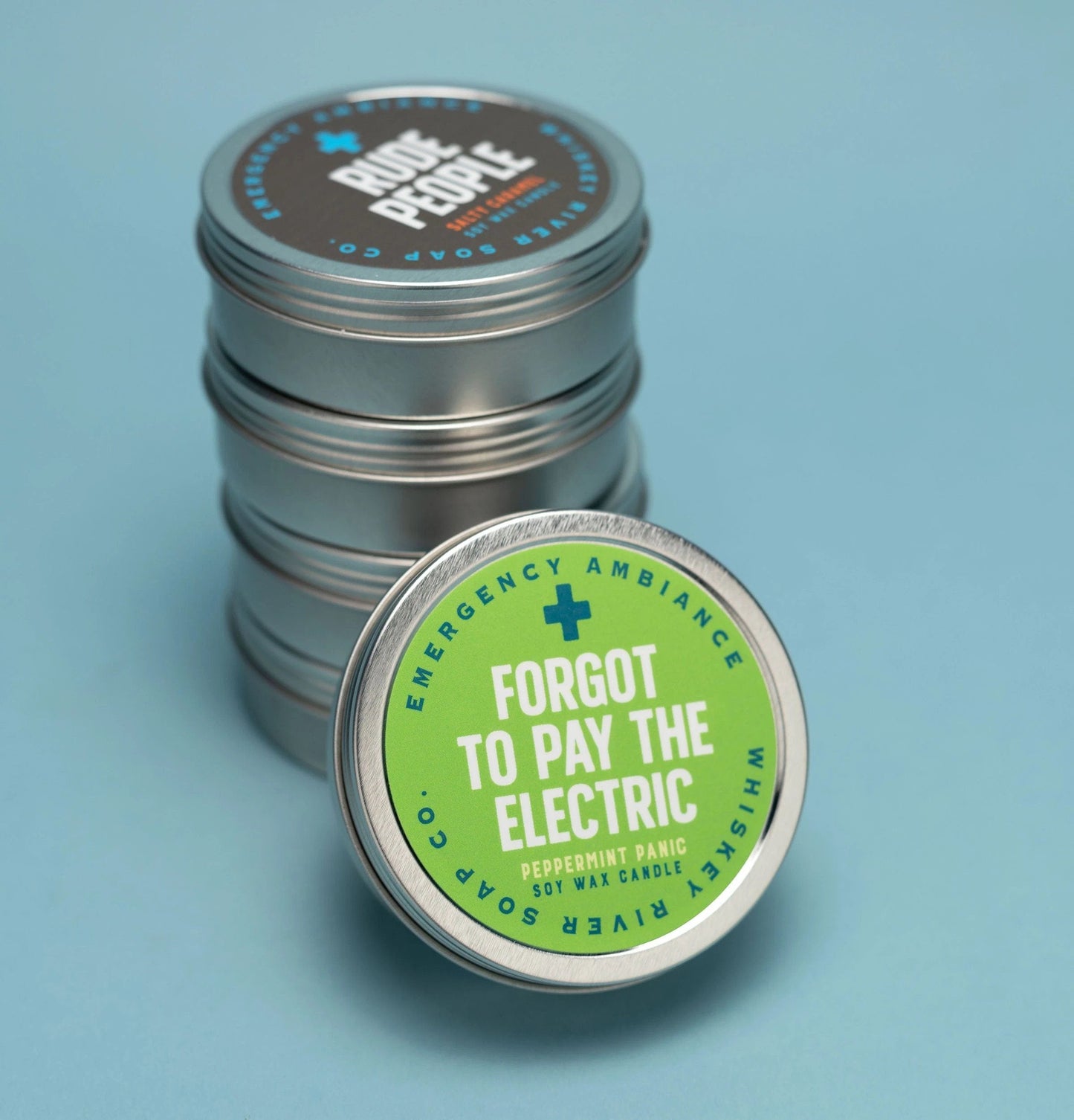 WHISKEY RIVER SOAP CO - Forgot To Pay The Electric Emergency Ambience Travel Tin Candle Whiskey River Soap Co 