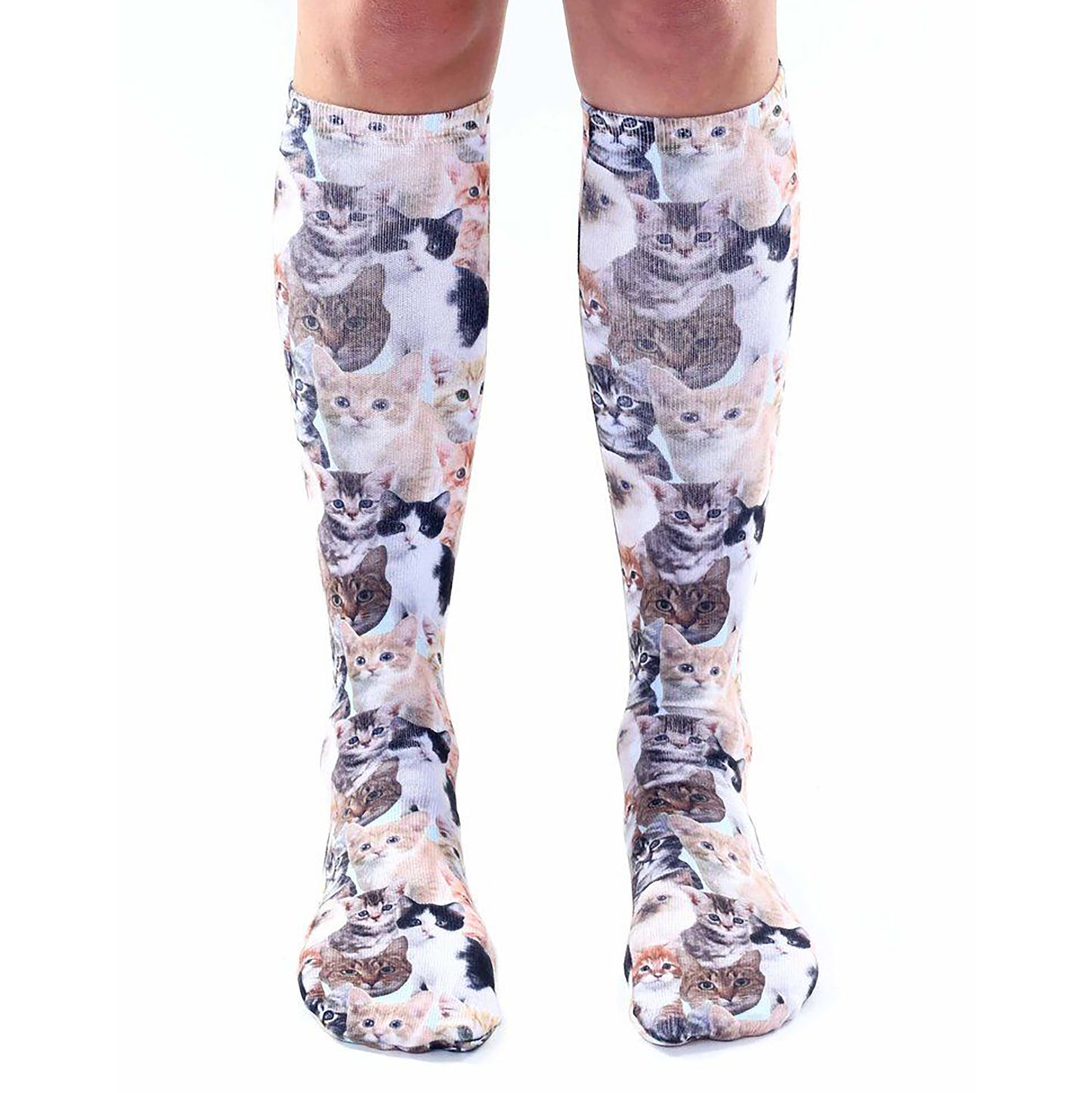 Kitty All Over Knee High Socks