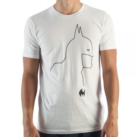 DC COMICS Batman Silhouette White Tee Eight3Five Inc 