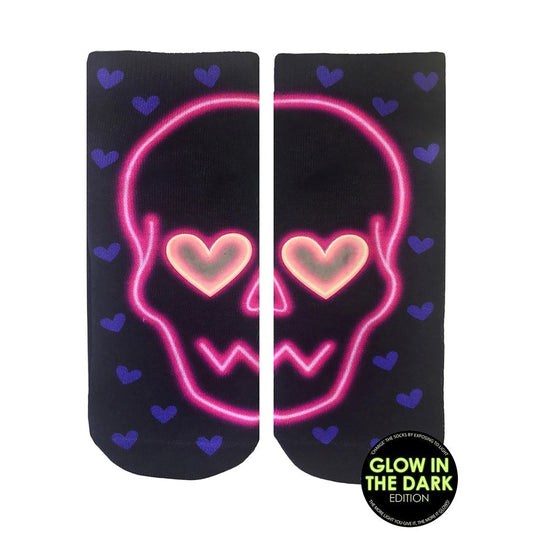 Skull Glow In The Dark Ankle Socks