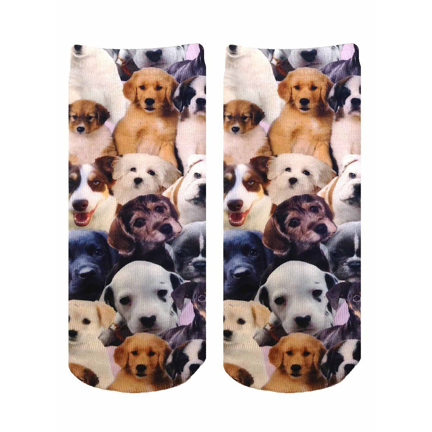 Puppies All Over Ankle Socks