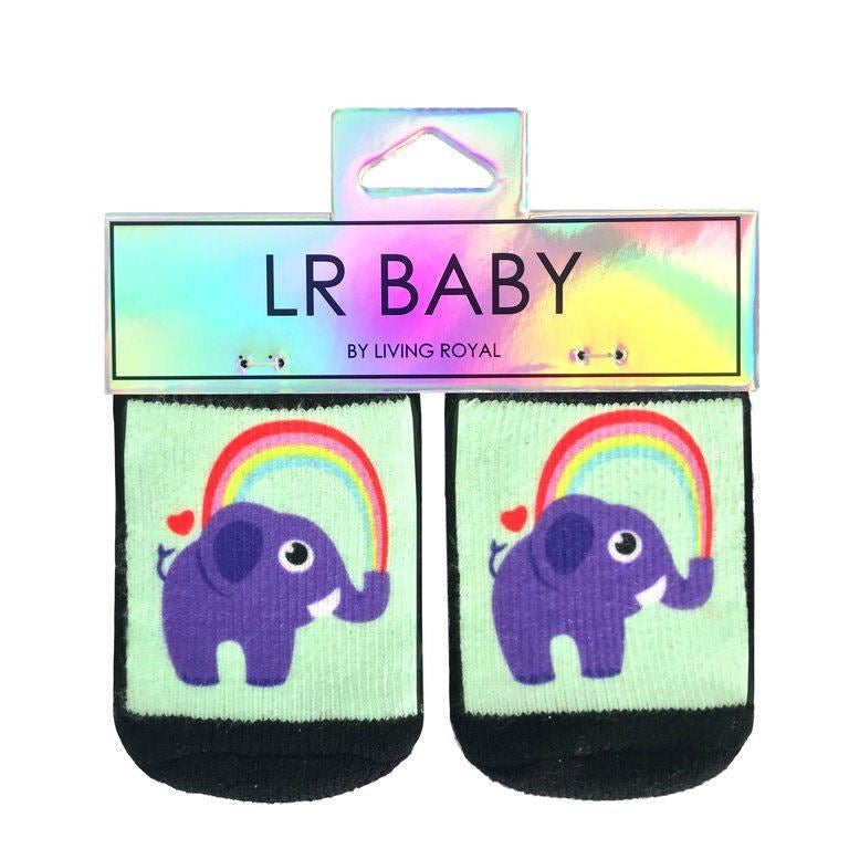 LIVING ROYAL Rainbow Elephant Baby Socks Socks living royal 