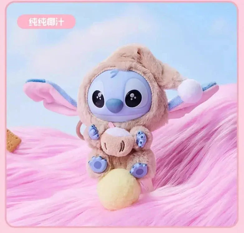 [In Stock] MINISO Stitch Eat Something Before Sleep Plush Keychain Blind Box