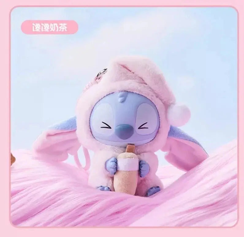 [In Stock] MINISO Stitch Eat Something Before Sleep Plush Keychain Blind Box