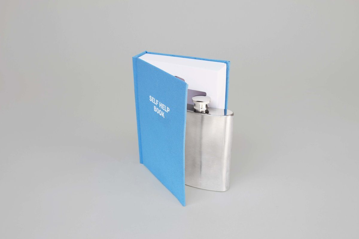 SUCK UK Flask In A Book Suck UK Self Help 