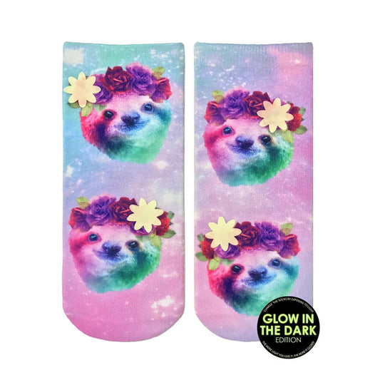 Sloth Glow In The Dark Ankle Socks