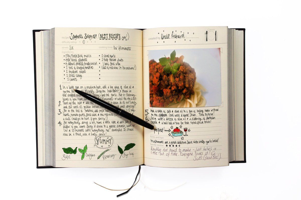 SUCK UK My Family Cookbook Journal Journal Suck UK 