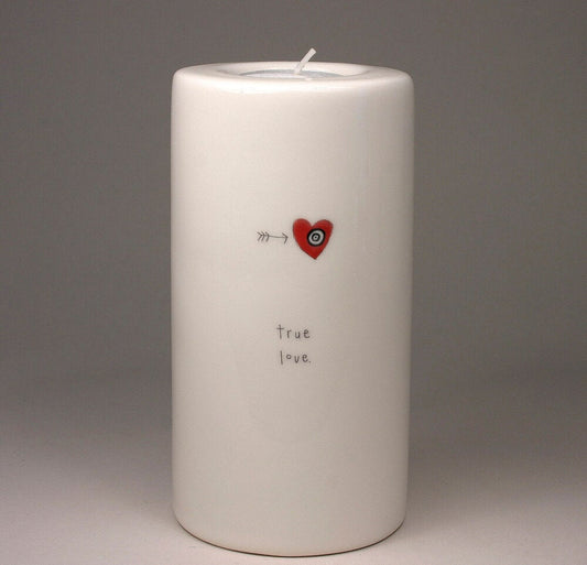BETH MUELLER Words & Pictures - True Love Medium Tea Light Holder Candle Holders Beth Mueller 