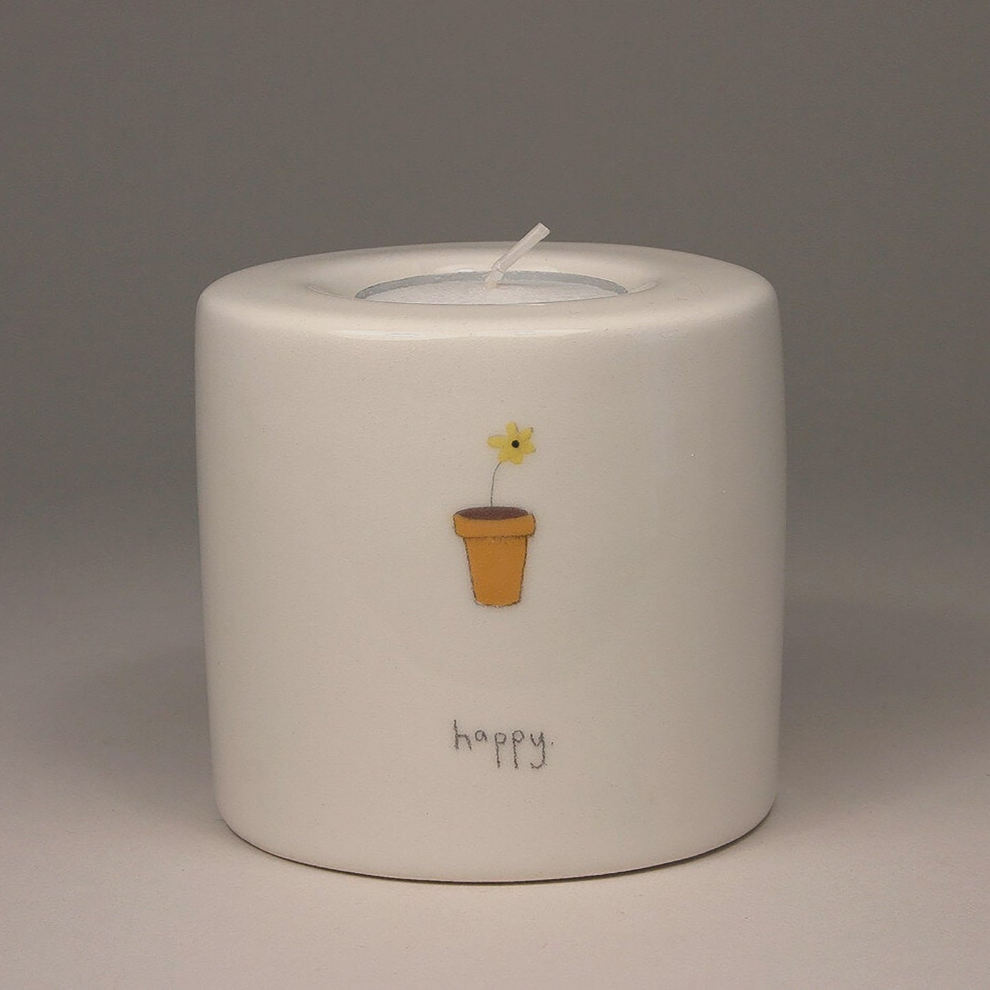 Happy Small Tea Light Holder