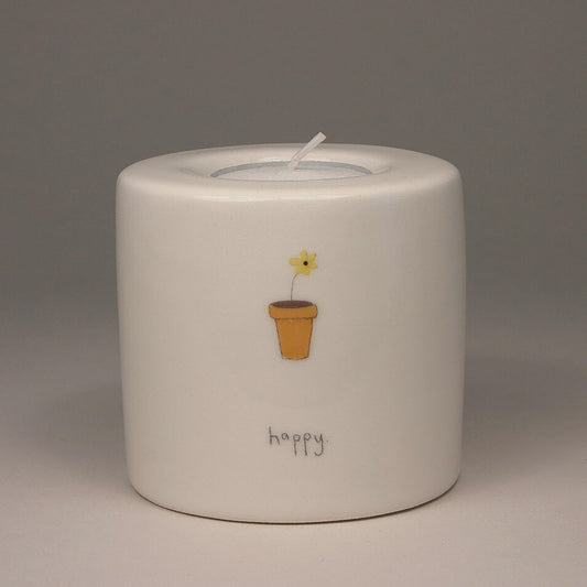 Happy Small Tea Light Holder