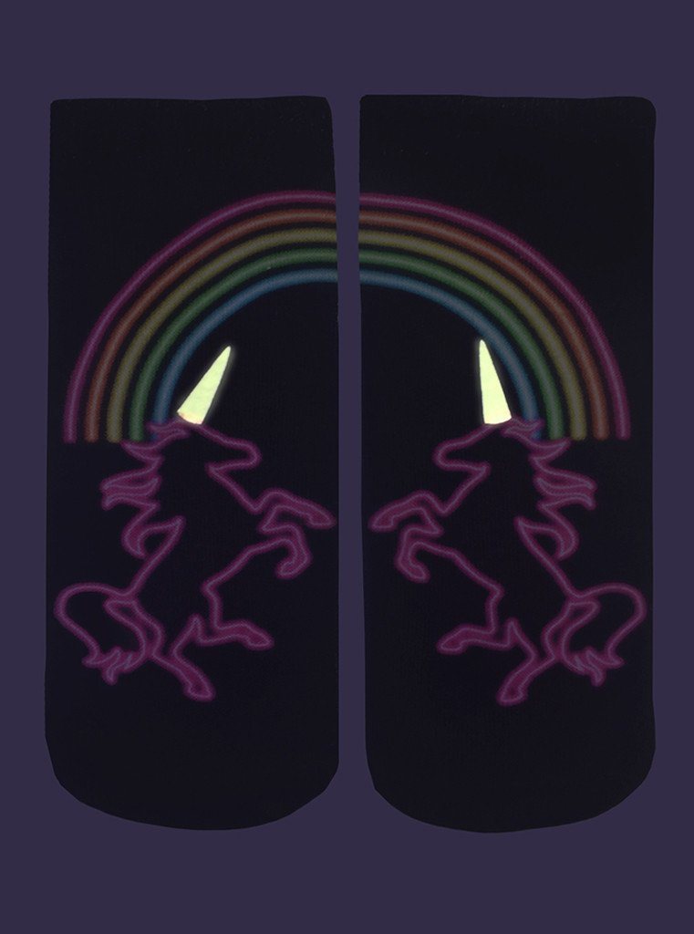 LIVING ROYAL Unicorn Glow In The Dark Ankle Socks Socks living royal 