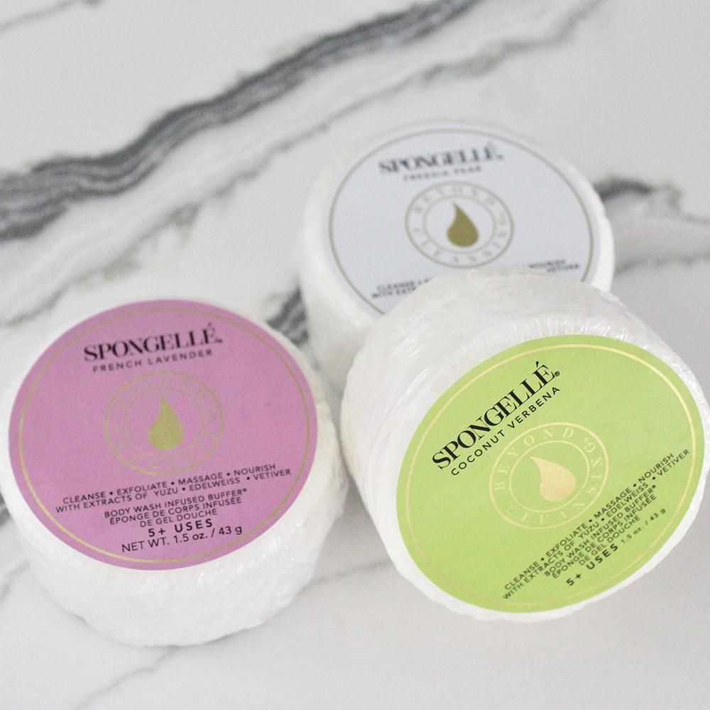 SPONGELLE Beauty Trio 1 - Coconut Verbena & French Lavender & Freesia Pear Body Wash Spongelle 