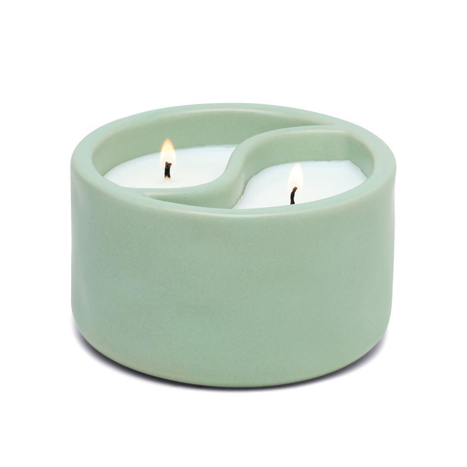 PADDYWAX - Yin & Yang 11oz Sage Green Matte Ceramic Candle - Green Tea & Aloe Candle Paddywax 